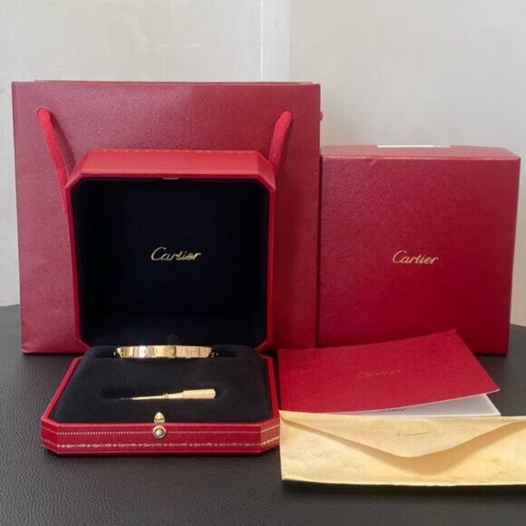 ✅Cartier Love Bracelet Rose Gold  Size 18 - Picture 1 of 6